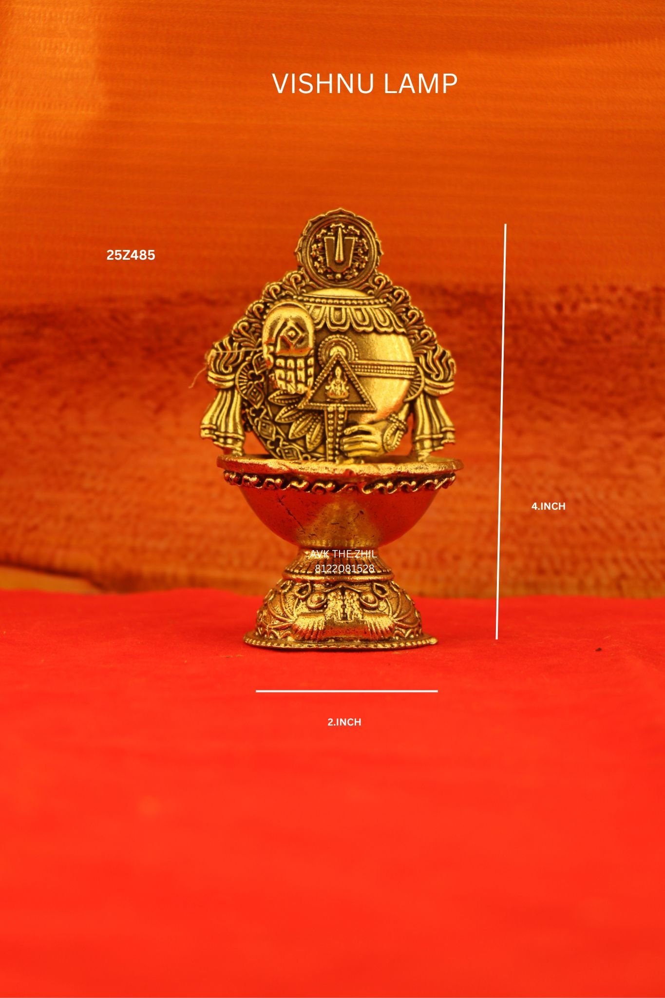 L/W BR VISHNU LAMP