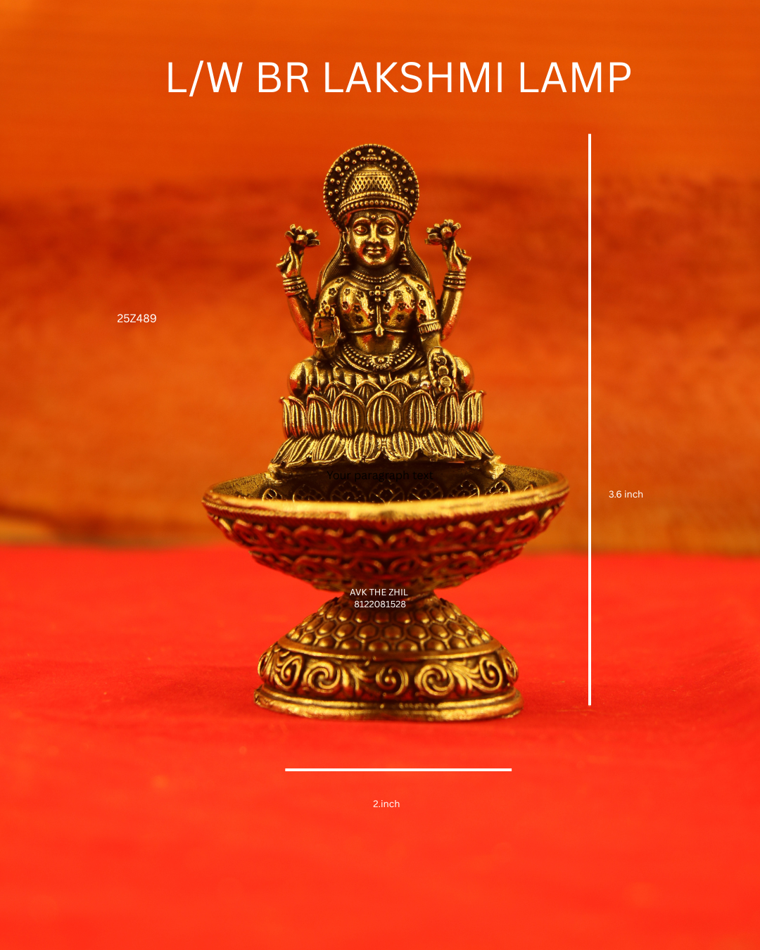 L/W BR LAKSHMI LAMP