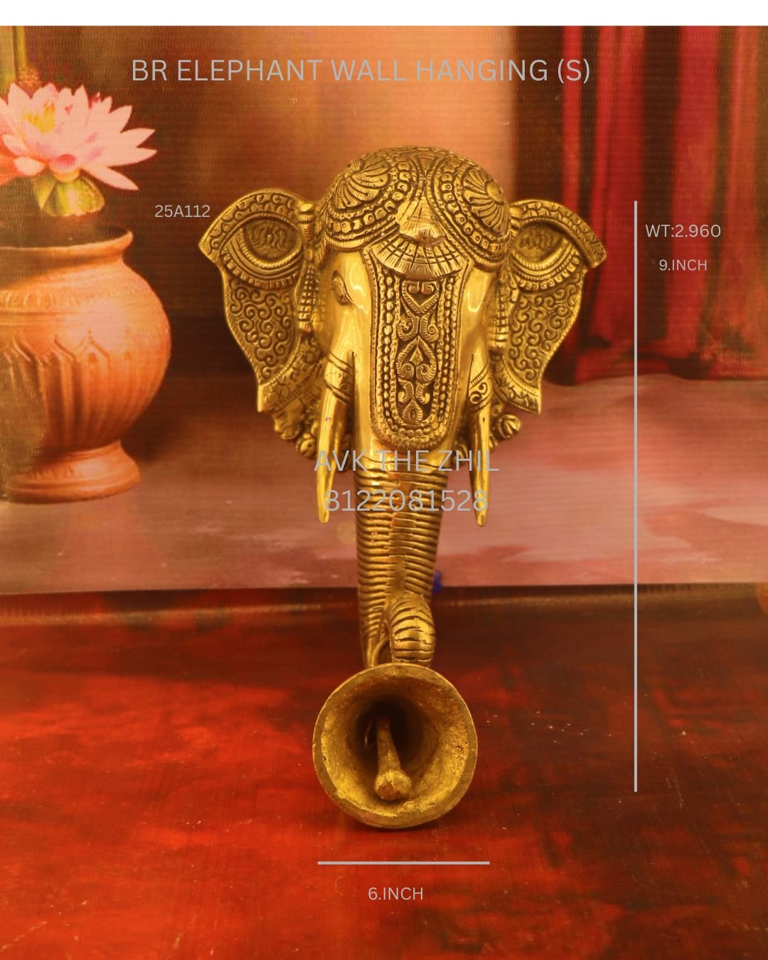 BR ELEPHANT WALL HANGING (S)