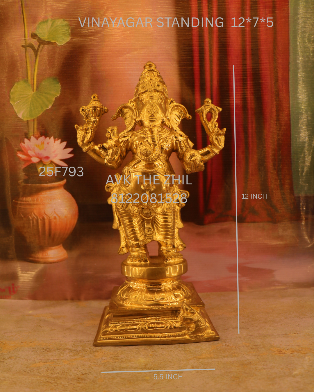 vinayagar standing 12*7*5
