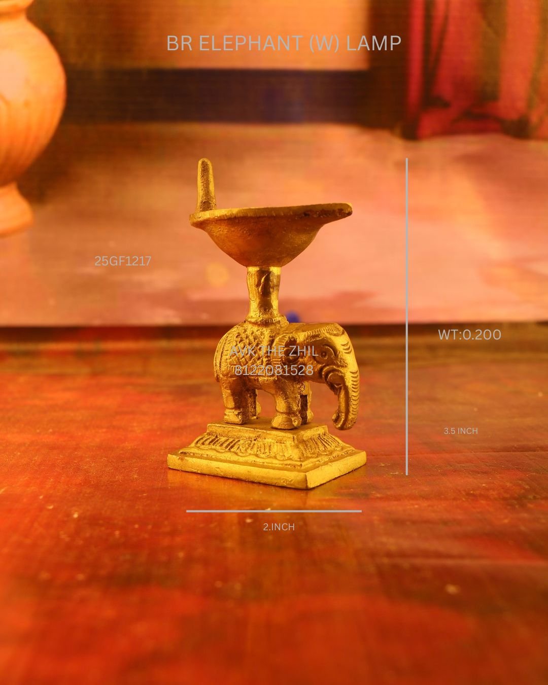 BR ELEPHNT (W) LAMP