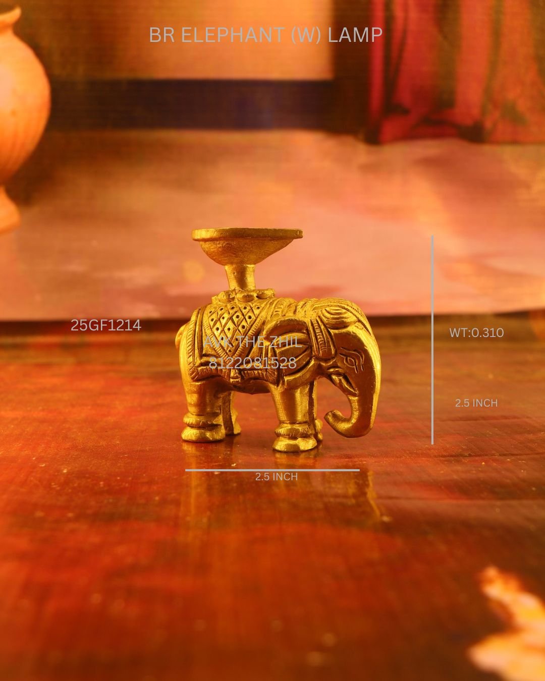 BR ELEPHANT (W)LAMP